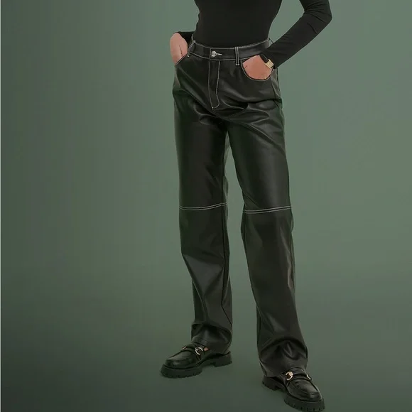 週末最終セール❣️美品⭐️digne high-waist pants 02 Na-Kd | Pants & Jumpsuits | Josefine Hj X Nakd Recycled Contrast